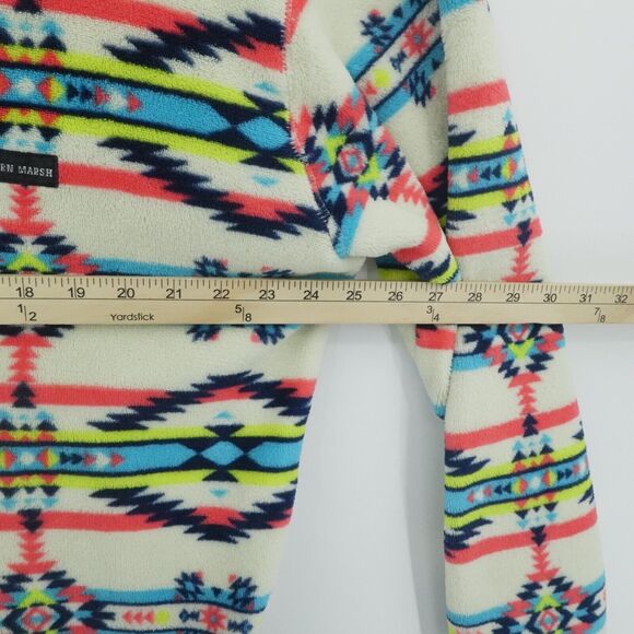 Southern Marsh Sweater XXL Cream Harbuck Aztec Pullover Fleece 1/4 Zip - Picture 4 of 13